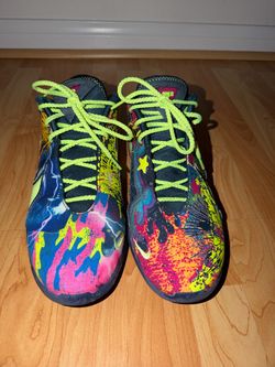 Nike High-Top Sneakers Multicolor Graphic Print size 11