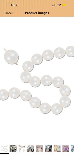 Pearl White Linking Balloons