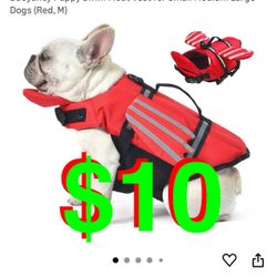 Wings Dog Life Jacket Adjustable Dog Life Vest with Chin Float Reflective Stripes and Rescue Handles, High Buoyancy Puppy Swim Float Vest fo