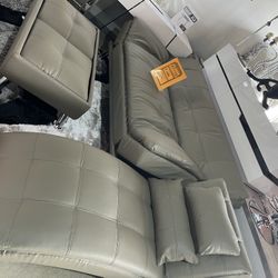 Set Futon , Ottoman And Chaise Floor Sample