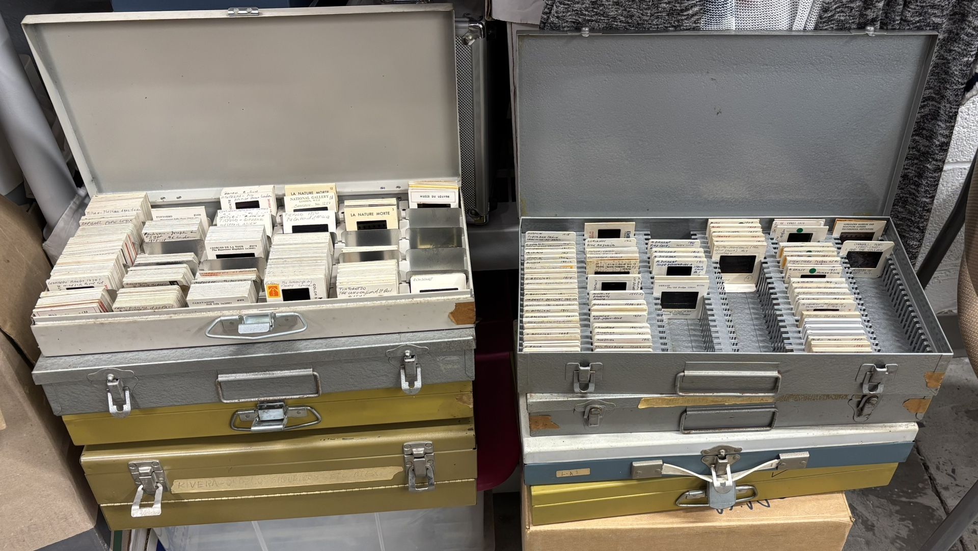 BIG Lot Of Vintage Museum Picture Slides