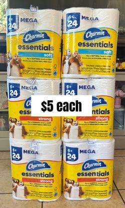 Charmin toilet paper   $5 cada uno (located at Escondido California 92025)