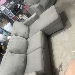Grey Sofa And Arm Chair 