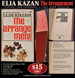 Vintage 1968 Elia Kazan “The Arrangement” Paperback – First Avon Printing – $15 OBO