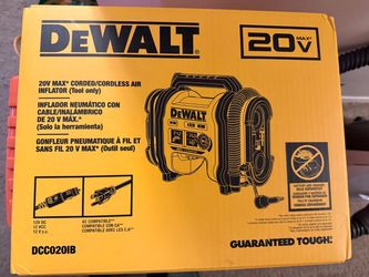 New DEWALT DCC020IB 20V max* cordless/corded Inflator (Tool Only)