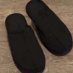 Men’s Slip On Slippers Black Size 12