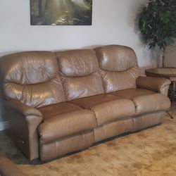 Reclining Leather Sofa And Loveseat Set