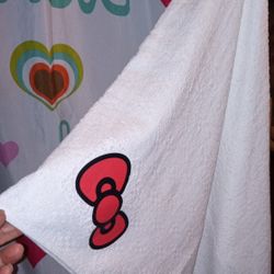 Thin 22 X 47 Hello Kitty Towel With Hanging Piece