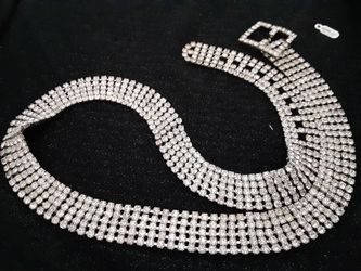 Rhinestone belt.