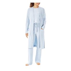 3 piece ribbed tank pant robe pj set Relaxed Fit XXL NO RETURN 
