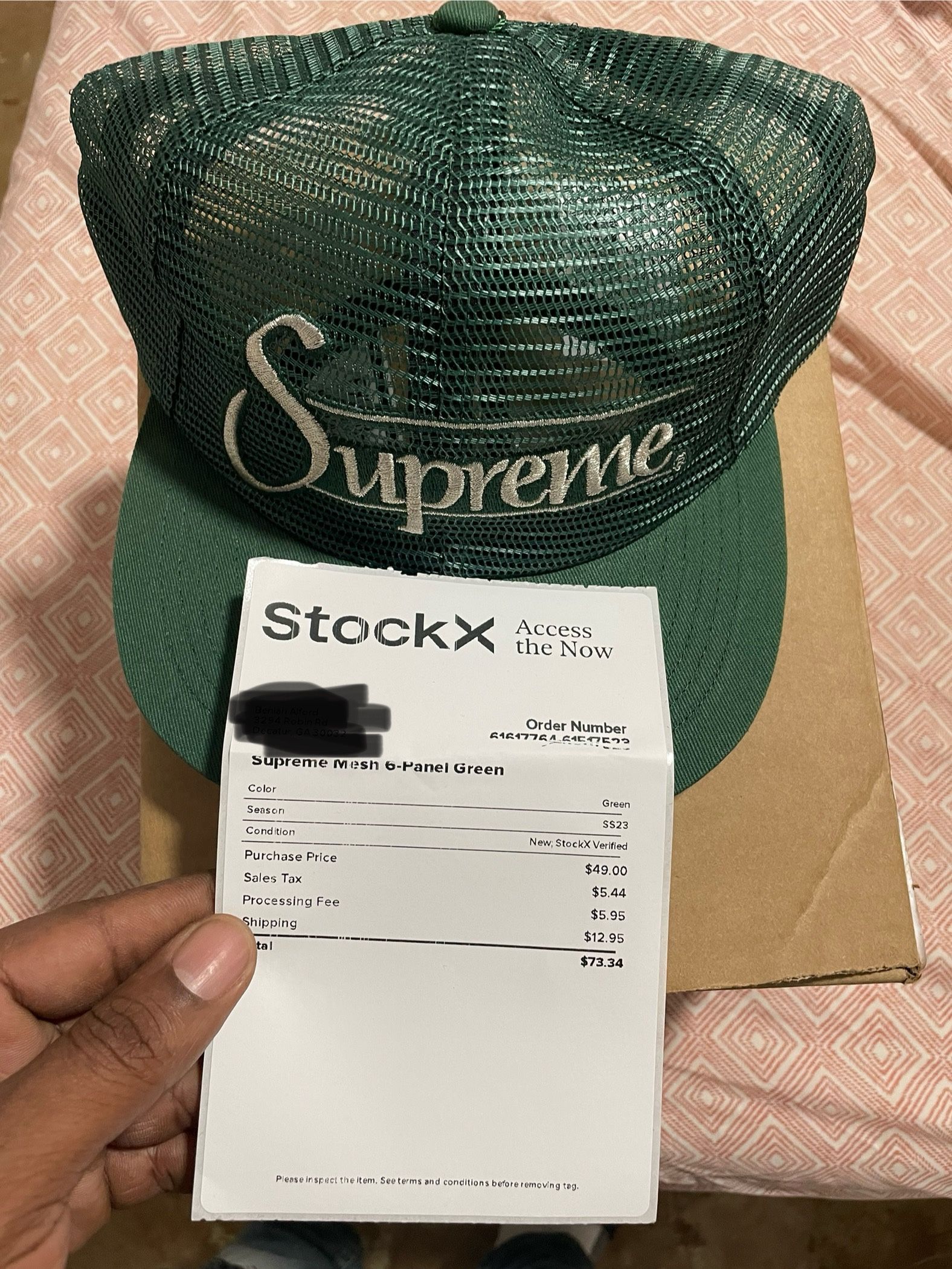 Supreme Mesh Panel Hat “Pine Green”