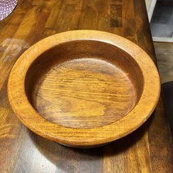 Vintage large teak wood bowl 