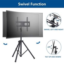 Tripod TV Stand for 32"-55" TVs Foldable Metal Legs