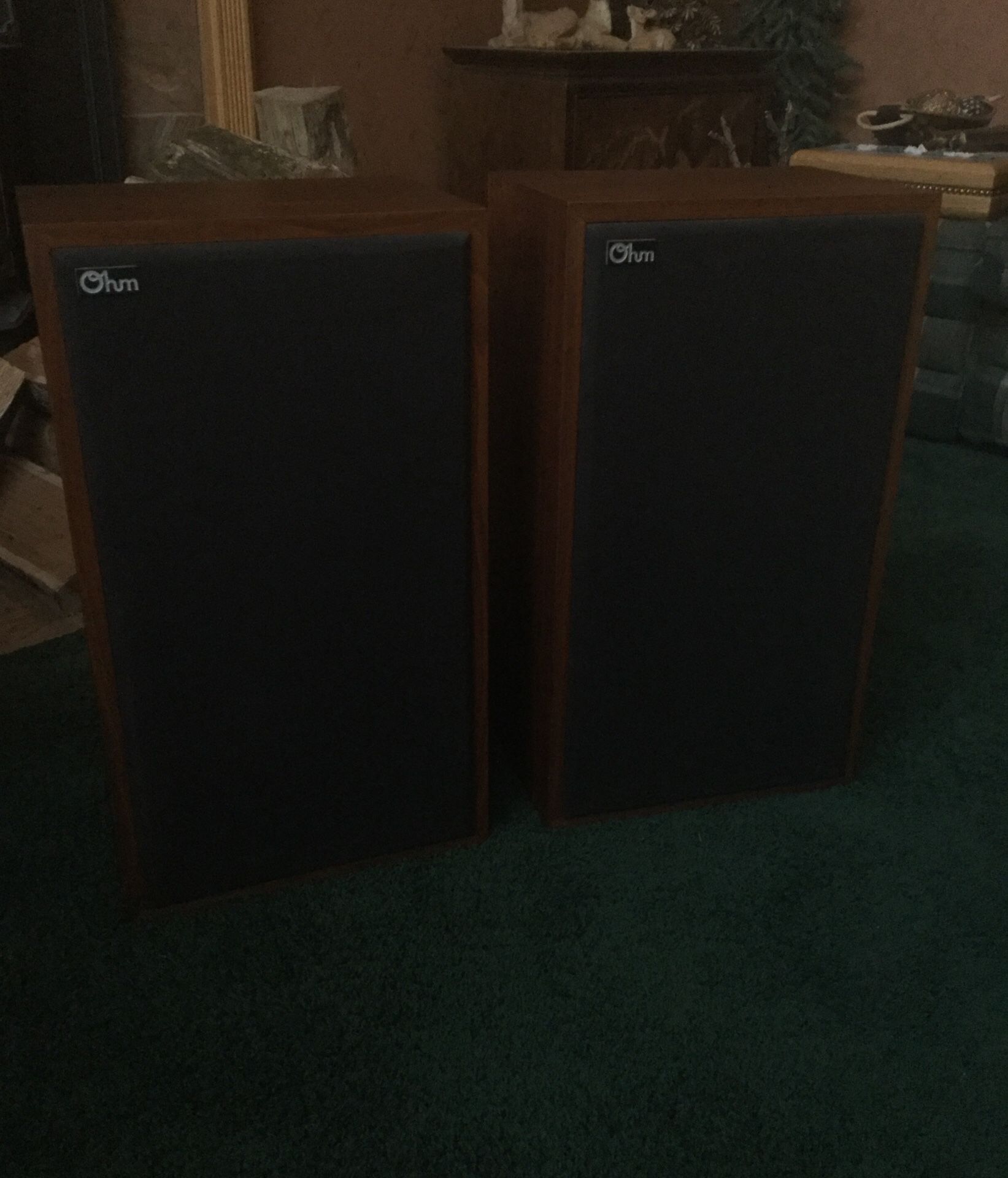 OHM Model C2 Vintage Speakers Walnut Cabinets