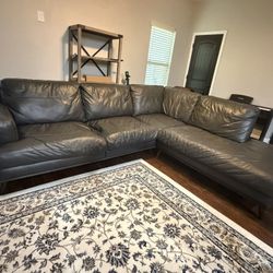 Genuine Italian Leather L-Shaped sectional