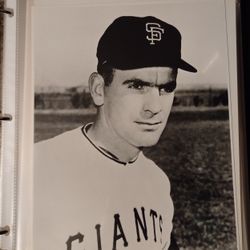 Gaylord Perry San Francisco Giants Hall of Fame HOF Portrait Baseball Player 8x10 Glossy Black and White Photo Vintage Collectible