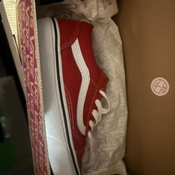 Youth Red Vans Size 1