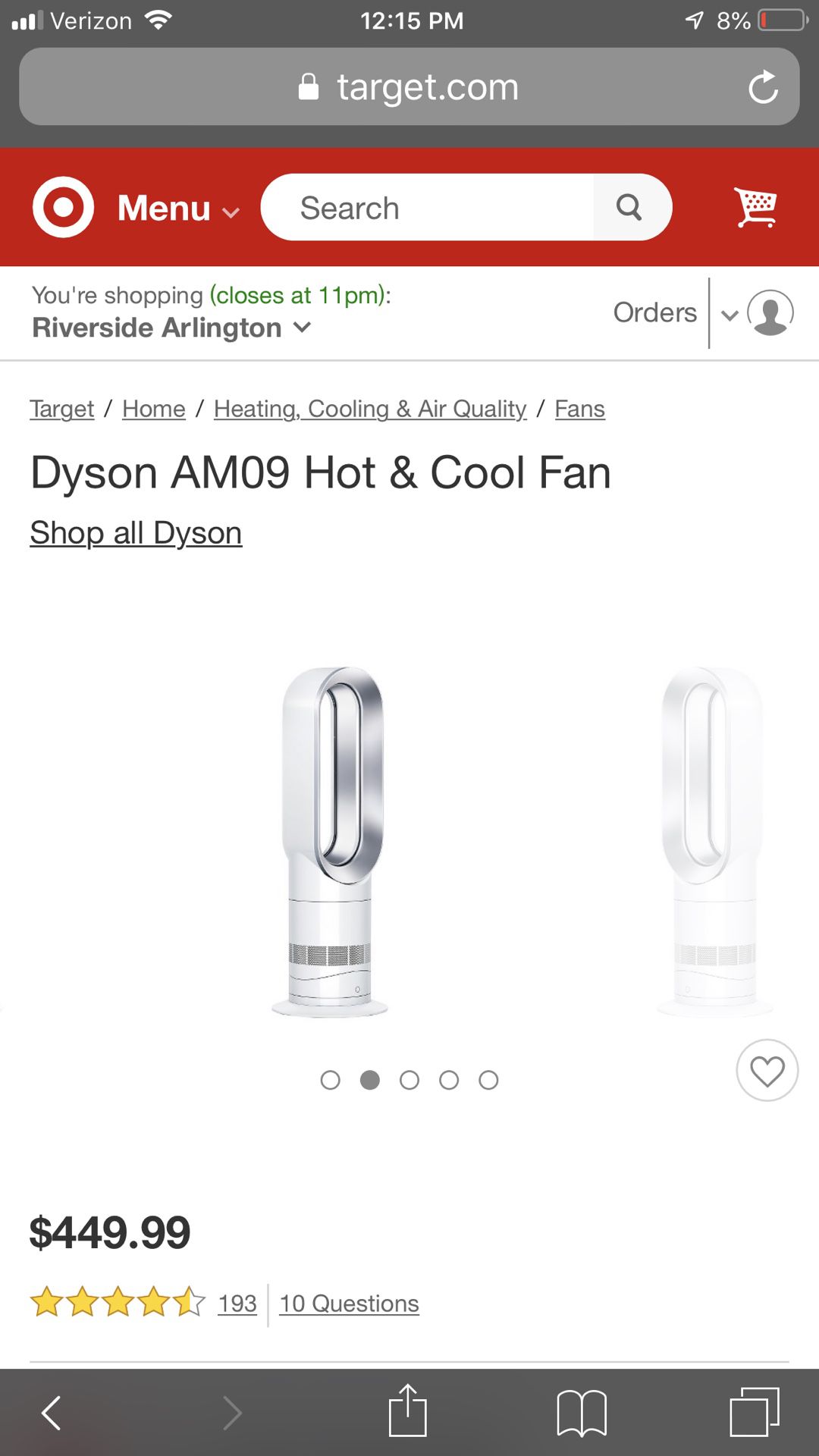 Dyson hot and cold jet focus