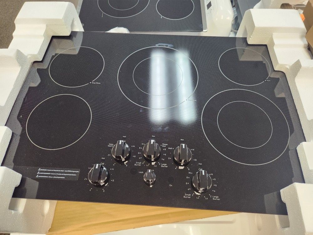 30 in. 5 Burner Elements Radiant Electric Cooktop in Blaok