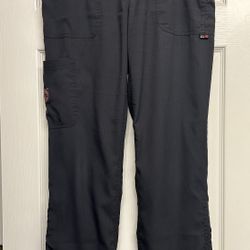 Koi Lite Slim Fit Stretch Gray Pink Scrubs Pants Silky Soft Size Regular Medium