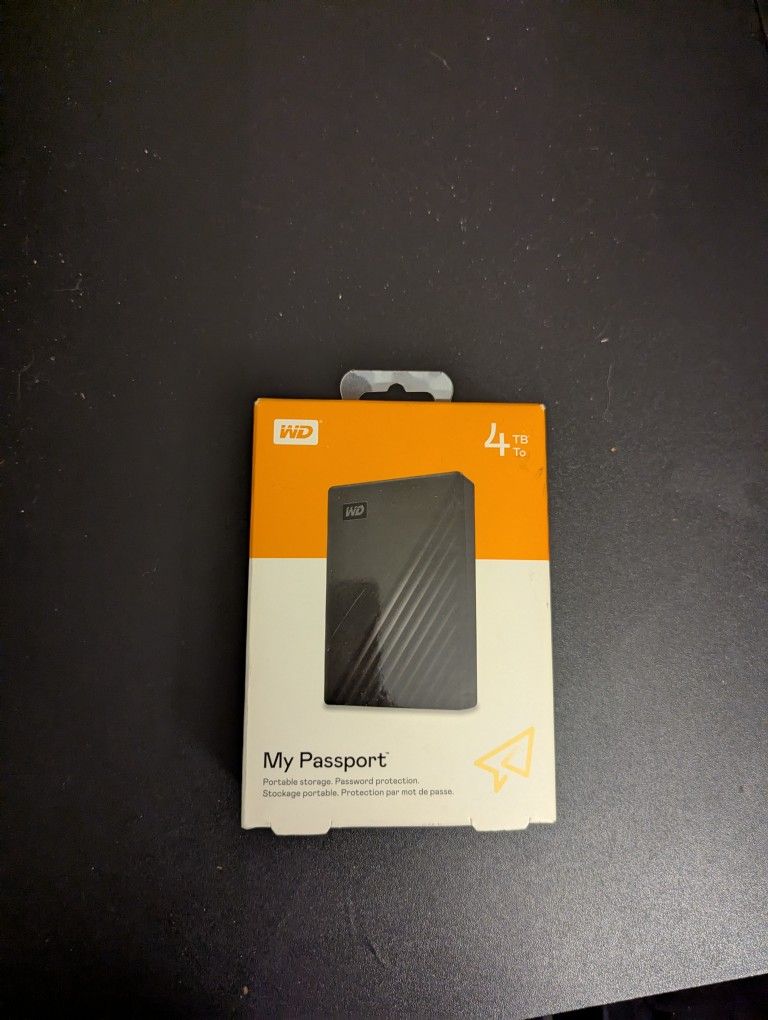 WD 4TB My Passport, Portable External Hard Drive
