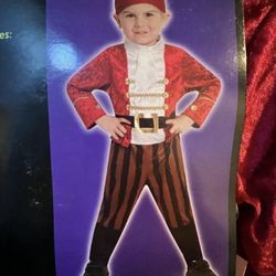 Halloween Toddler Lil Pirate Costume Size 2-4 Years Old