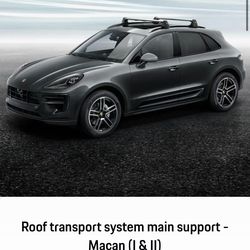 Porsche Macan Roof Transport System Main Support and 2 Porsche Bicycle Racks (for 2 bikes)