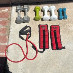 Exercise Weights & Yoga Mat