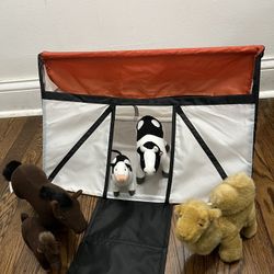 IKEA Minnen Jersey Cow Horse camel Plush Fold Up Fabric Farm Barnyard set