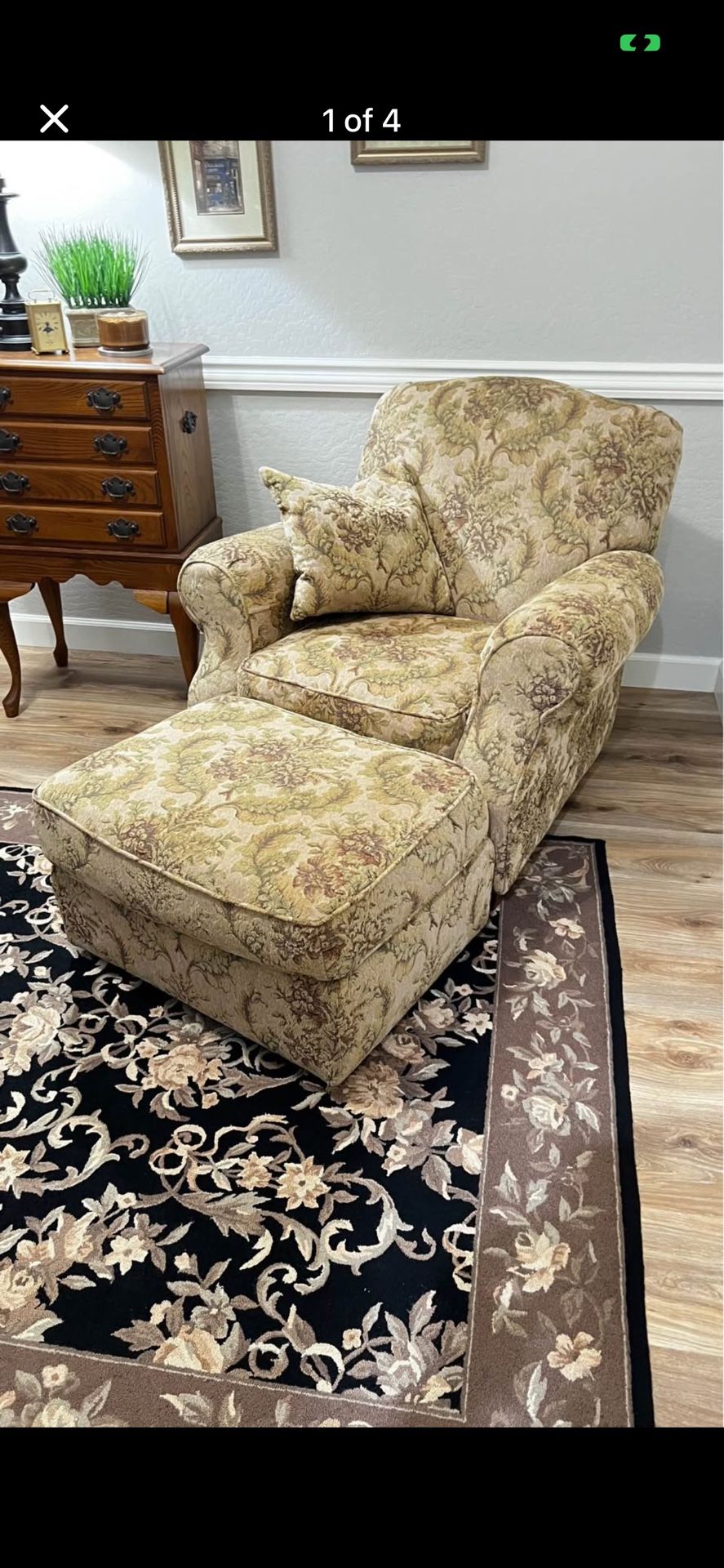 Broyhill chair and ottoman