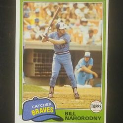 1981 Topps Bill Nahorodny Atlanta Braves #296 Baseball Card Collectible Vintage Sports MLB Trading Pro Professional