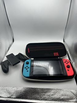 Nintendo Switch with Case & 4 Games
