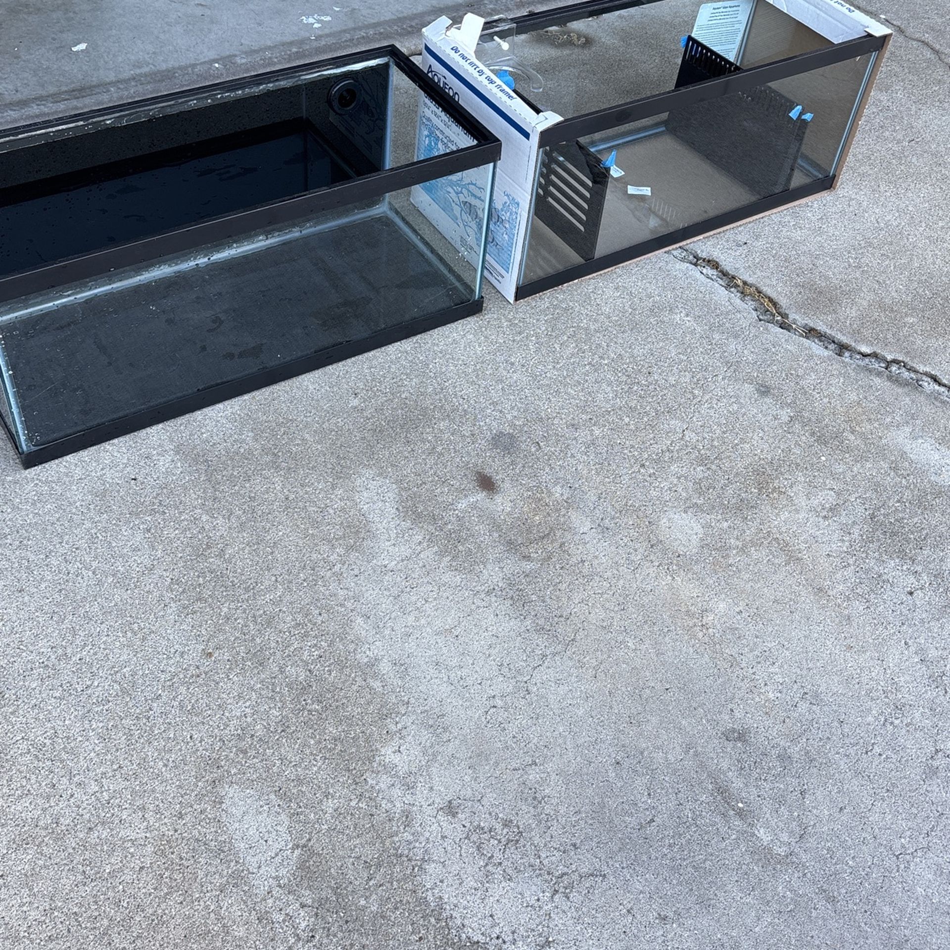 20 Gallon Drilled Tank For Salt Water With 20 Gallon Sump