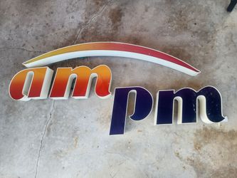Sign, Am Pm Commercial Store Sign