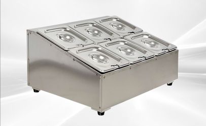 6 container 1-6 seasoning box condiment station CS16-6