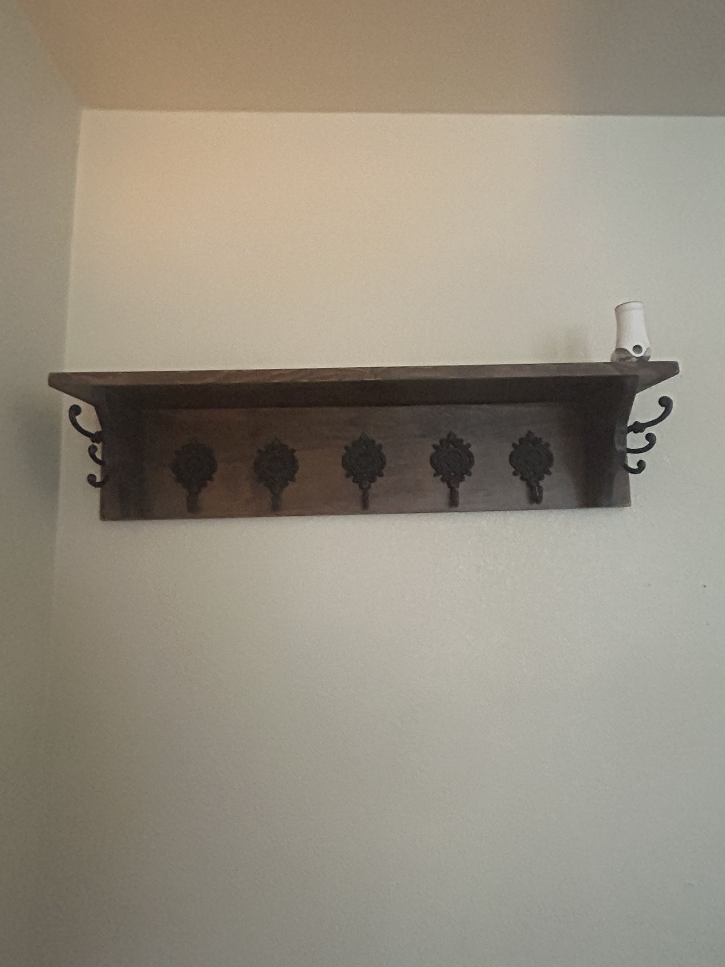 Entry way coat shelf
