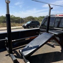 Olympic Size Bench Press With Adjustable Bench 