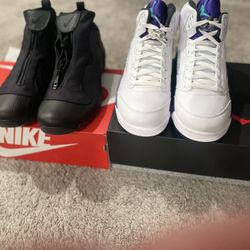 (2 Pack) JORDAN 5 "Grapes" & Flightposite Triple Black
