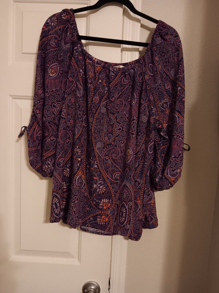 Terrace Sky Blouse 1x