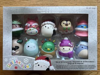 Original Squishmallows Christmas Tree Set of 10 Ornaments by Kurt Adler new