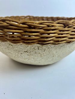 Wicker and paper mache Decorative Bowl