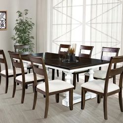 Dining Table + 8 Chair Set