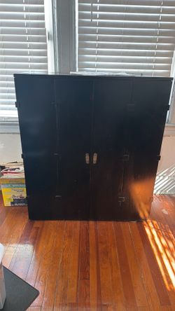 Solid Wood Storage Cabinet Organizer (3 ft W x 3.5 ft H)
