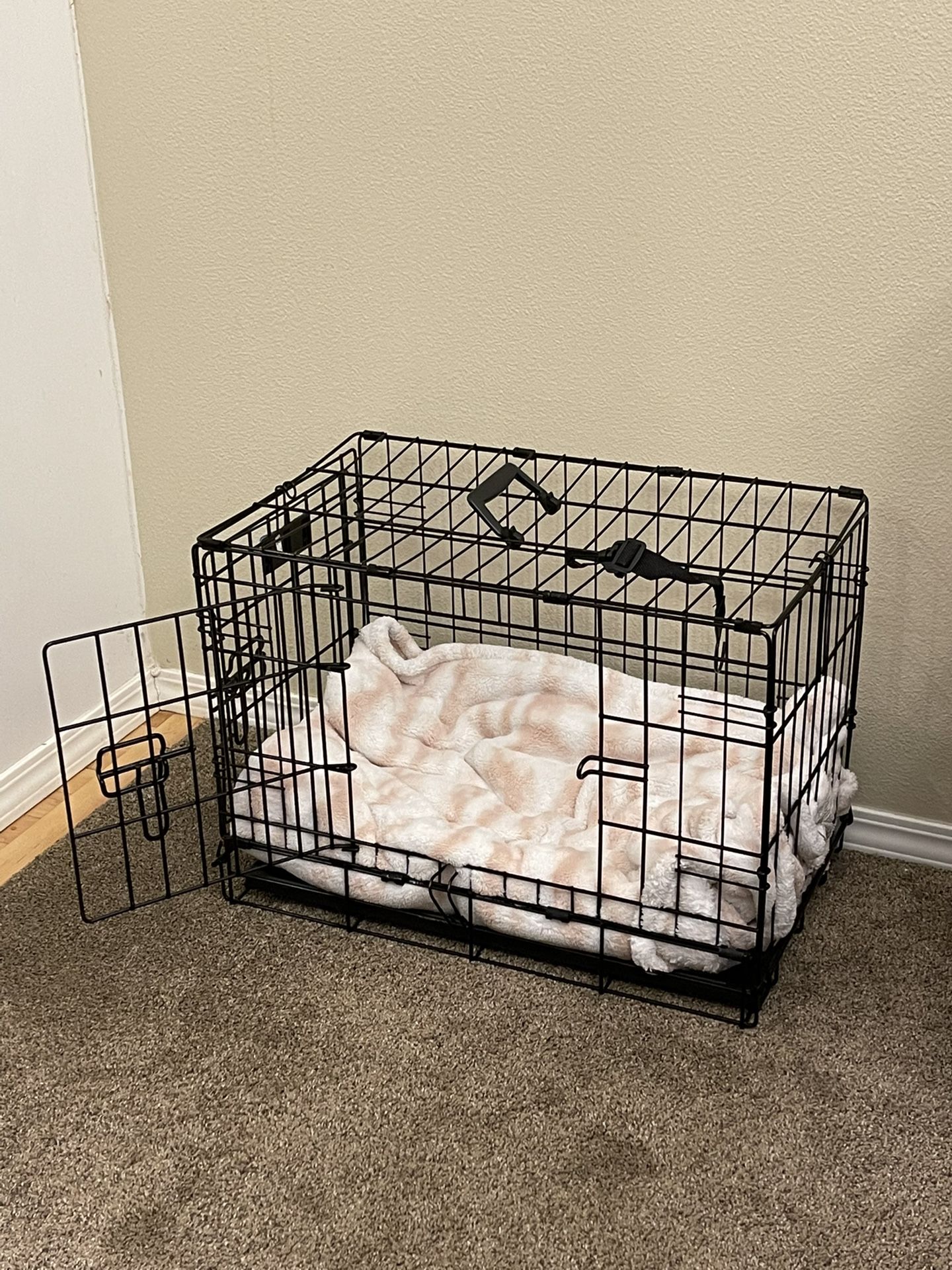 Dog Crate Double Door With Handle