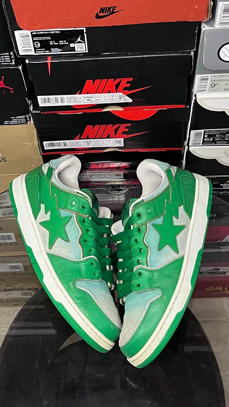 bape sk8 sta green gradient
