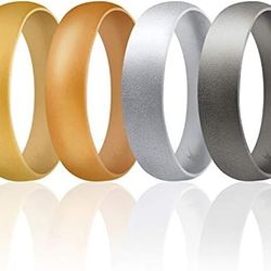 Rubber Engagement Band, Dome Solid Thin, Multi Packs, Multi Colors-BRWH-B084GX6Z6W                         
