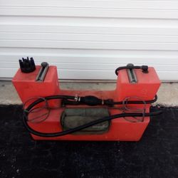 Nice Portable Fuel Tank ! With Fuel Pump N Beer Holders N Tool Pouch $60 N Well Worth It !