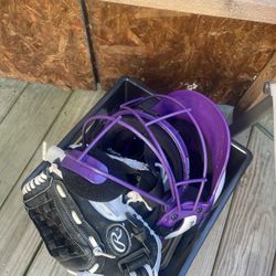 Baseball, Helmet And Gloves 35.00 