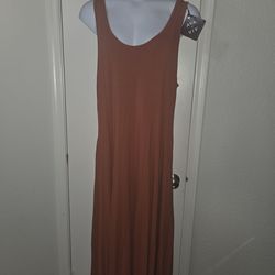 New burnt orange maxi dress size 2x