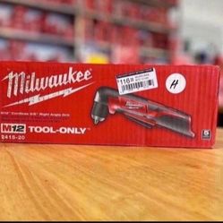 MILWAUKEE M12 Cordless 3/8” Right Angle Drill (Tool-Only)…..2415-20 